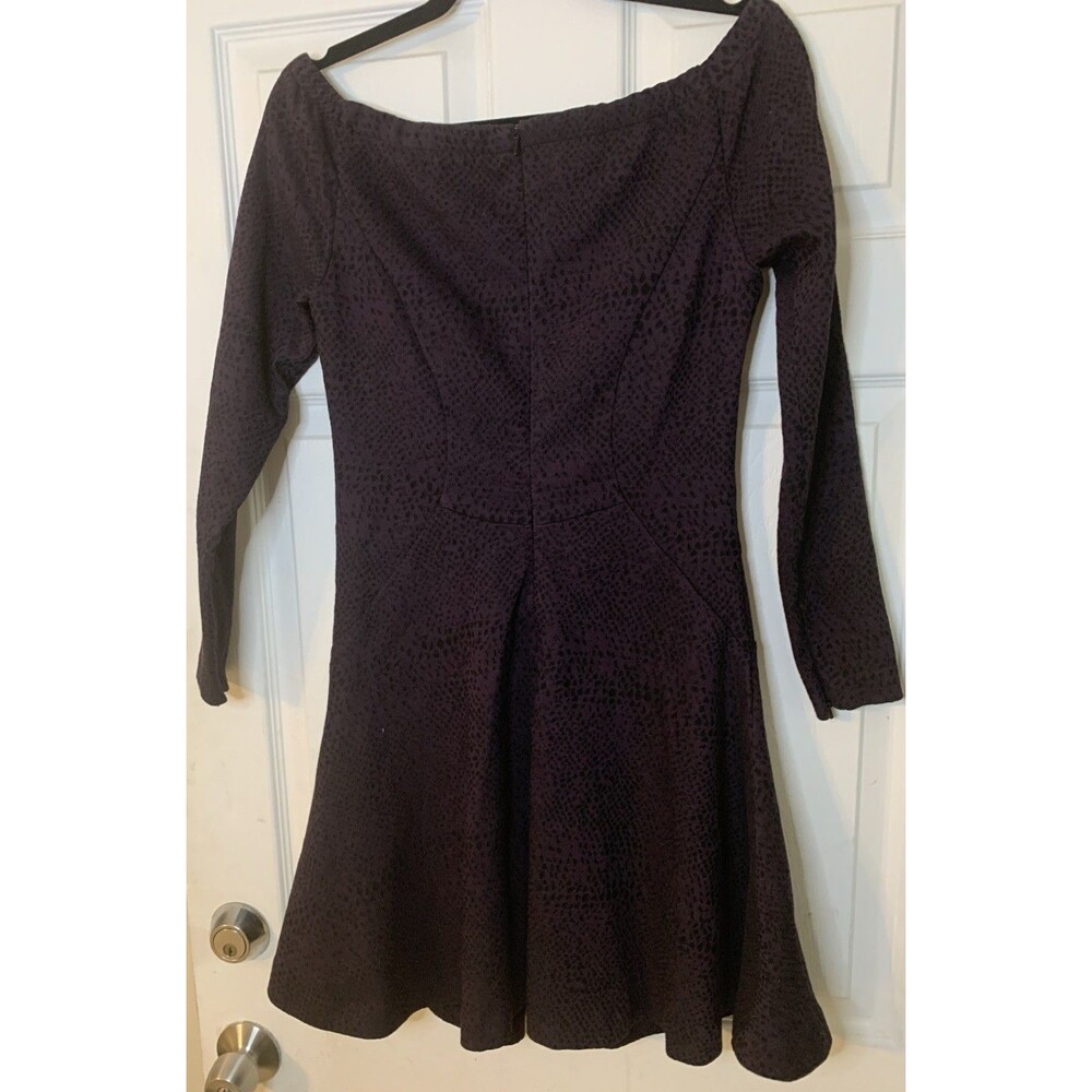 Womens Reiss Deep Berry Dress - Tinsel-fit And Flare Dress Size 8 - Picture 4 of 6